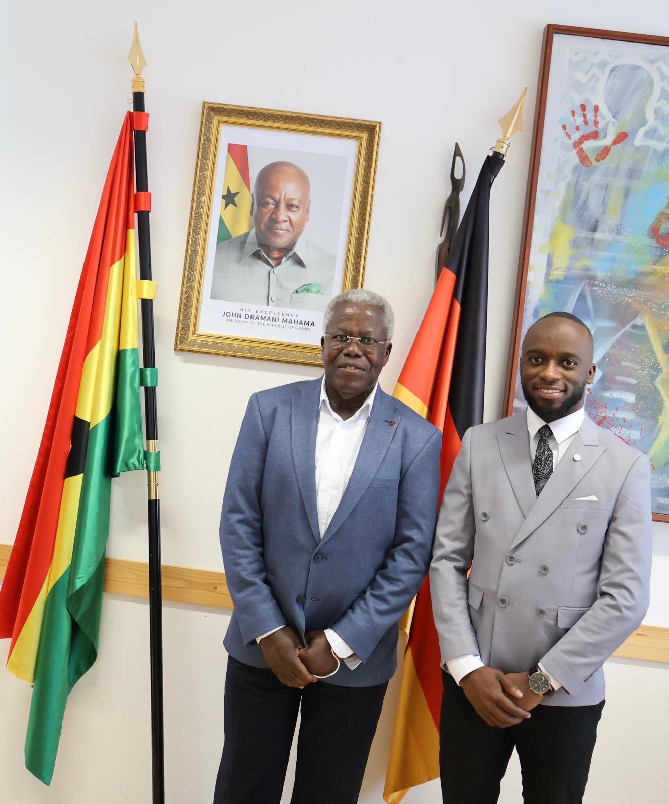Maxwell Engages the Ambassador of Ghana to Germany on strengthening Government’s diaspora policies
